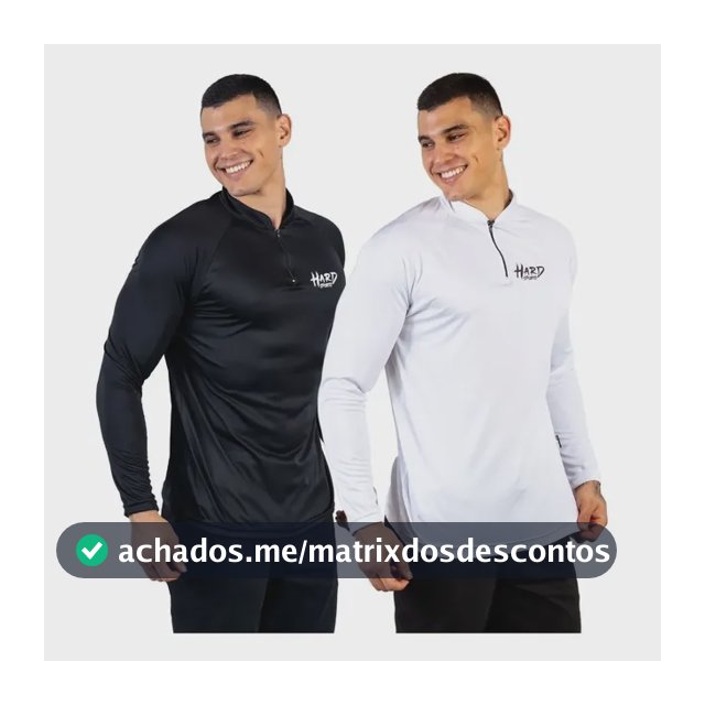 Kit 2 Camisas Manga Longa Uv50+ Dryfit Com Zíper Esportiva