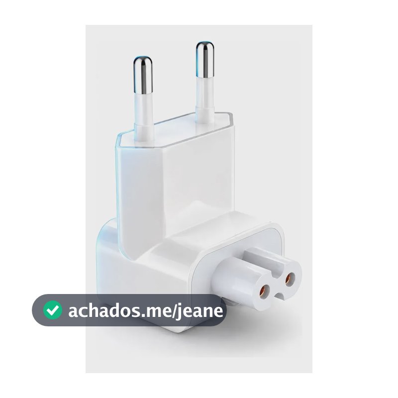 Plug Tomada Adaptador Carregador Para Macbook iPad Brasil 2p Branco