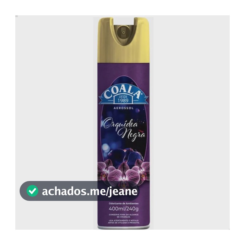 Odorizante De Ambiente Coala 400ml Atacado Orquídea Negra
