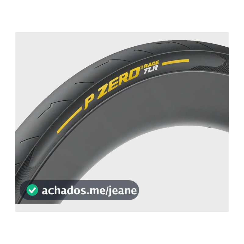 Pneu de bicicleta Pirelli P Zero Race TLR preta/amarela 700" de diâmetro x 28 cm de largura x unidade