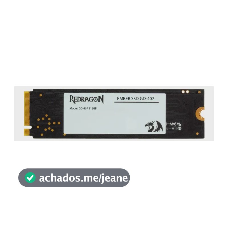 Ssd Redragon Ember 512gb Leitura 2465mb/s M2-pcle 3.0 Gd-407