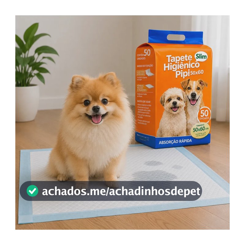 Tapete Higiênico Para Cães Gatos Pets Manta Absorvente 50 Unidades 50x60Cm Branco Fralda Pet Cachorro Camadas De Proteção Bloqueador De Odor Linha Premium Com Camadas De Proteção