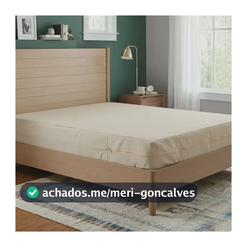 Capa Impermeável para Colchão Casal Hospitalar Forrada Bege 138x188x35
