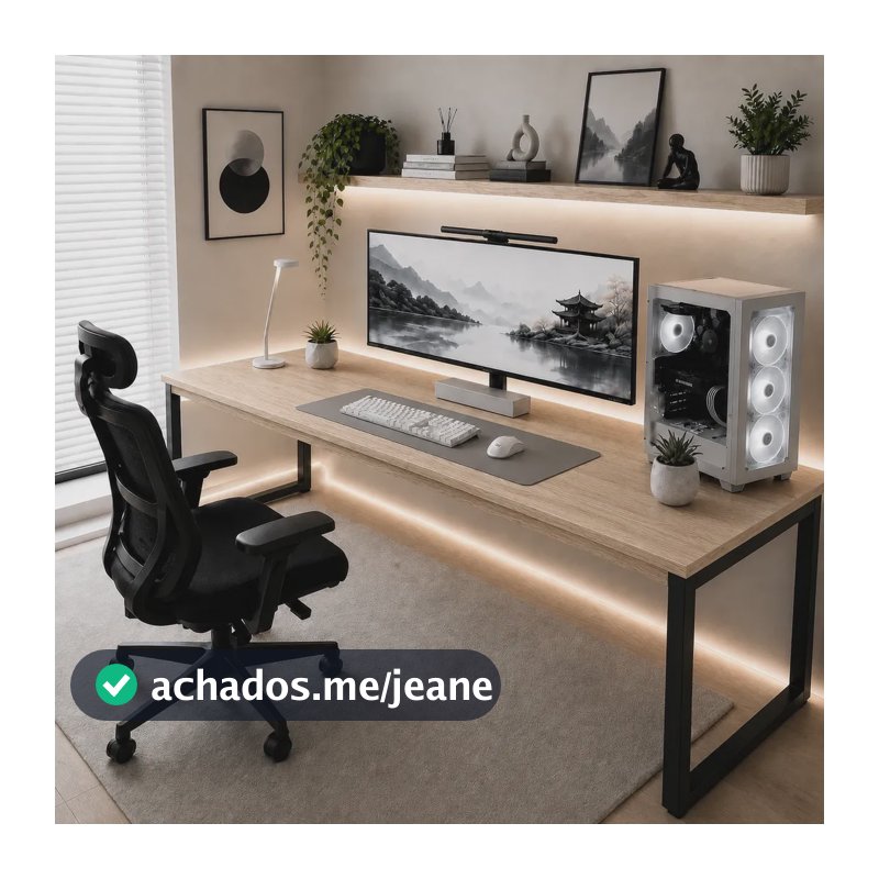 Mesa 150cm Industrial Madeira Para Escritório E Estudos Madeira