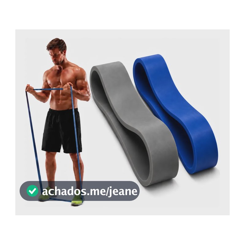 Kit Rubber Band Mini Elástico Forte + Extra Forte Prottector Cinza