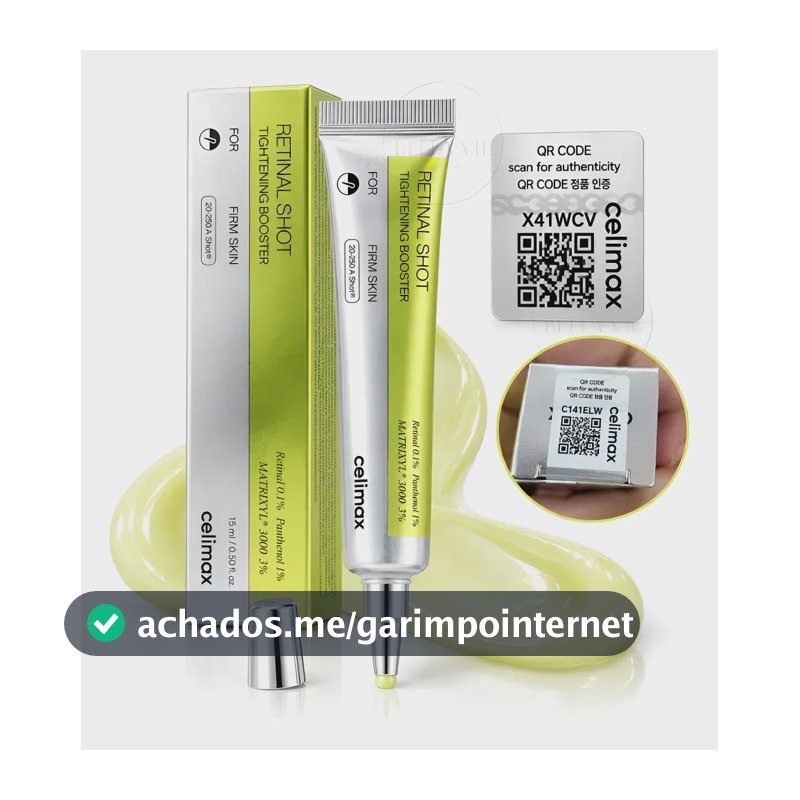 Creme Facial Retinal Shot 0.1% Korean Anti Idade Rugas Verde
