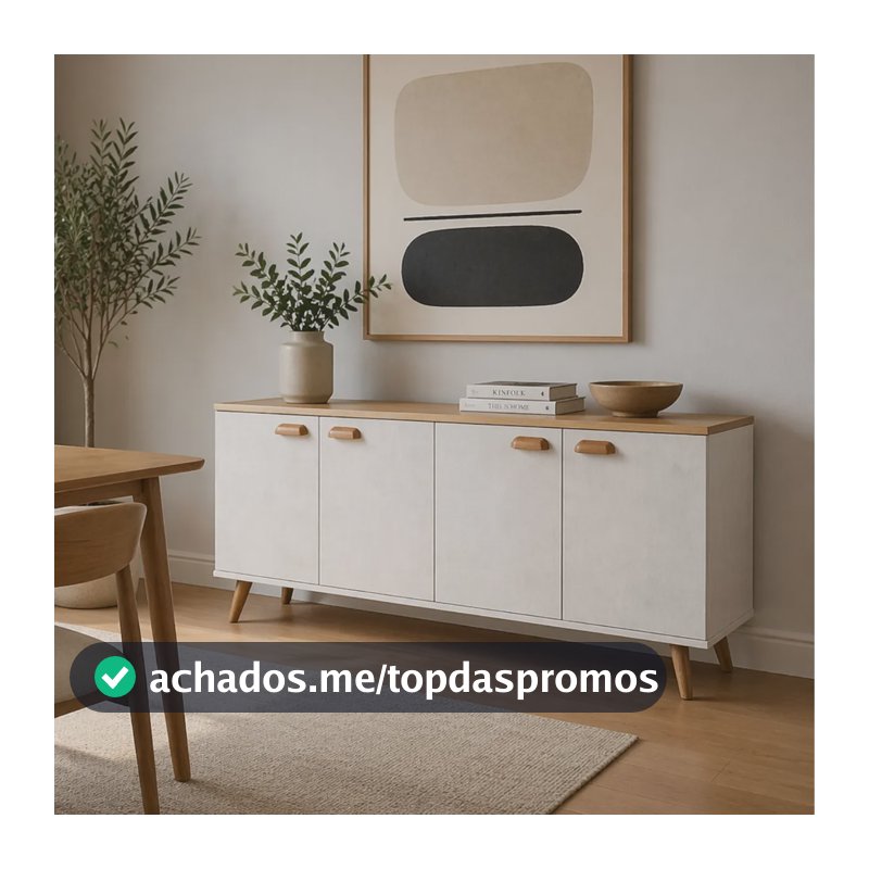Balcão Aparador Compacto Para Cozinha Moderna 120x64 Branco