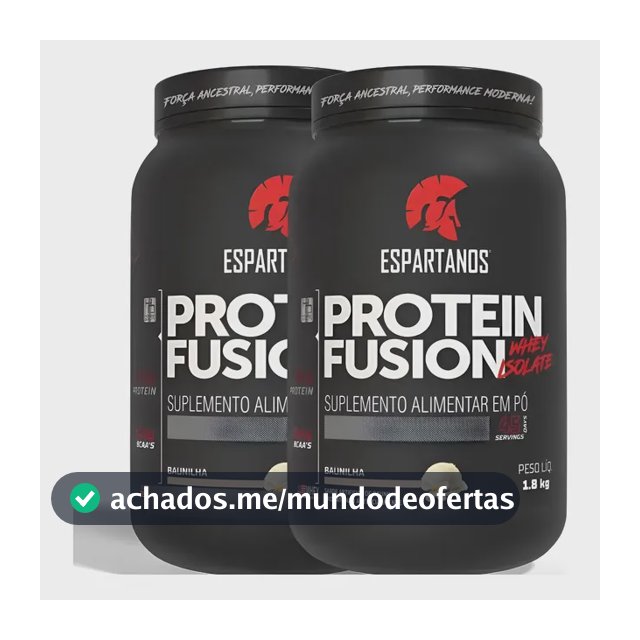 Kit 2x Suplemento Em Pó Whey Protein Fusion 1800g Espartanos