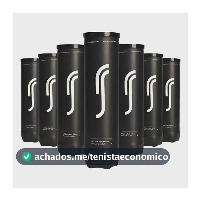 Bola De Tênis Robin Söderling Black Ed 06 Tubos Com 4 Bolas Amarelo