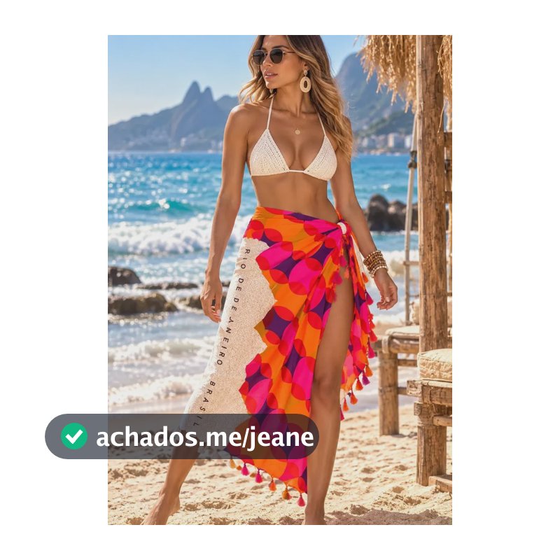 Canga Grande Praia Rio De Janeiro Geométrica 1,75x1,15m Rosa Unico Listras