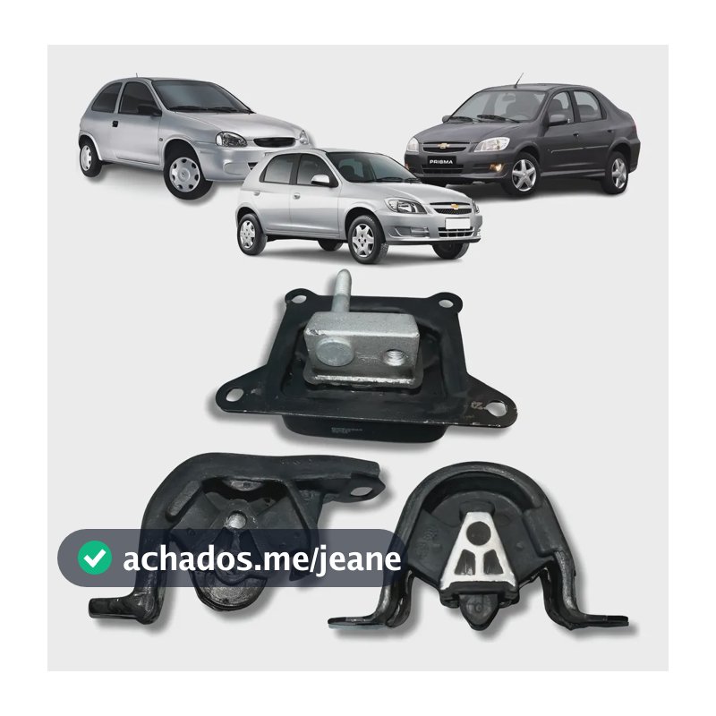 Kit 3 Coxim Motor Cambio Ld Le Com Ar Prisma Corsa Celta