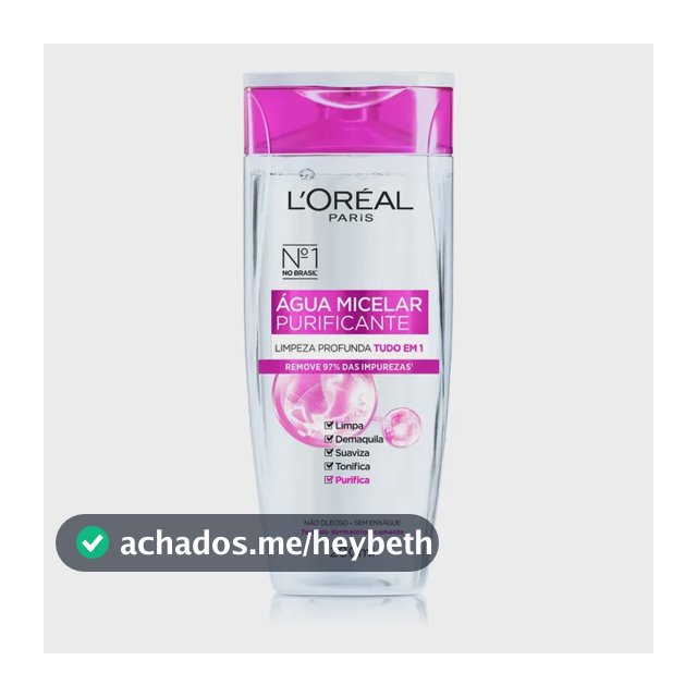 Água Micelar Solução de Limpeza 5 em 1 Limpa, Demaquila, Purifica, Suaviza e Reequilibra, Cuidado Diário para Todos os Tipos de Peles L'Oréal Paris 200ml