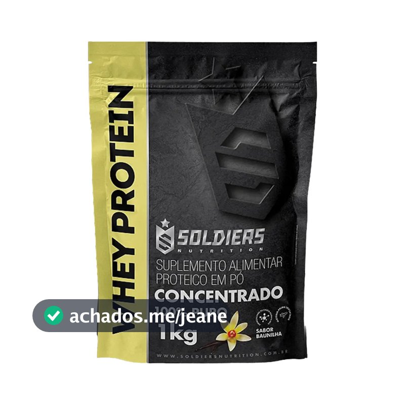 Whey Protein Concentrado 1Kg Sabor Baunilha Soldiers Nutrition