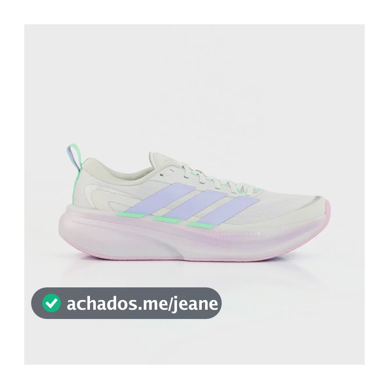 Tênis adidas Supernova Glide Claro Leve Respirável Macio Lilas-verde 35 Br