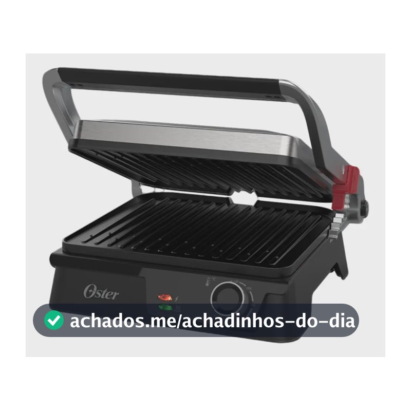 Grill Elétrico Multiuso Ogrl610 Inox 2 Em 1 Oster Preto/prata