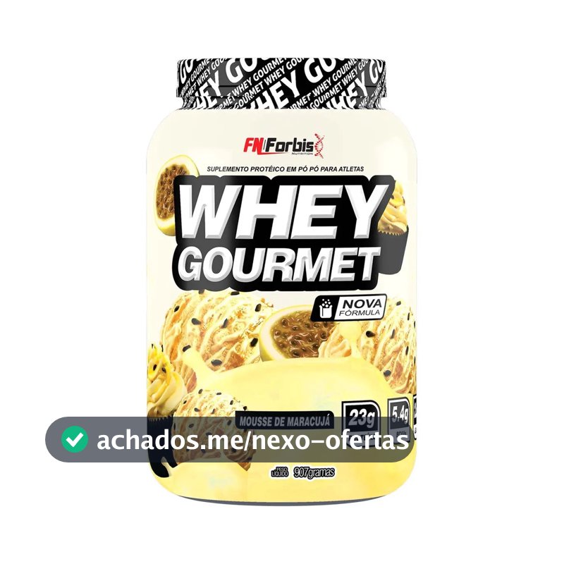 Whey Protein Gourmet 900g - Fn Forbis - Proteina Sabor Mousse de maracujá