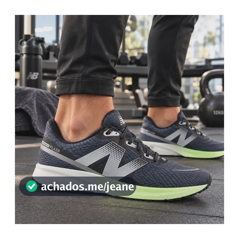 Tênis Masculino Dynasoft Flash V7 New Balance Grafite/verde Claro Neon Liso 41