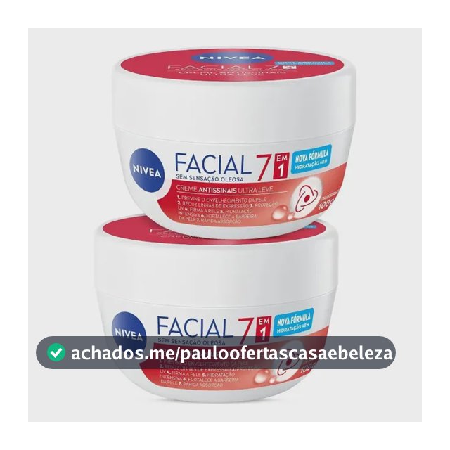 Kit Creme Facial Nivea Antissinais 7 Em 1 2 Unidades Todo Tipo De Pele Dia/noite