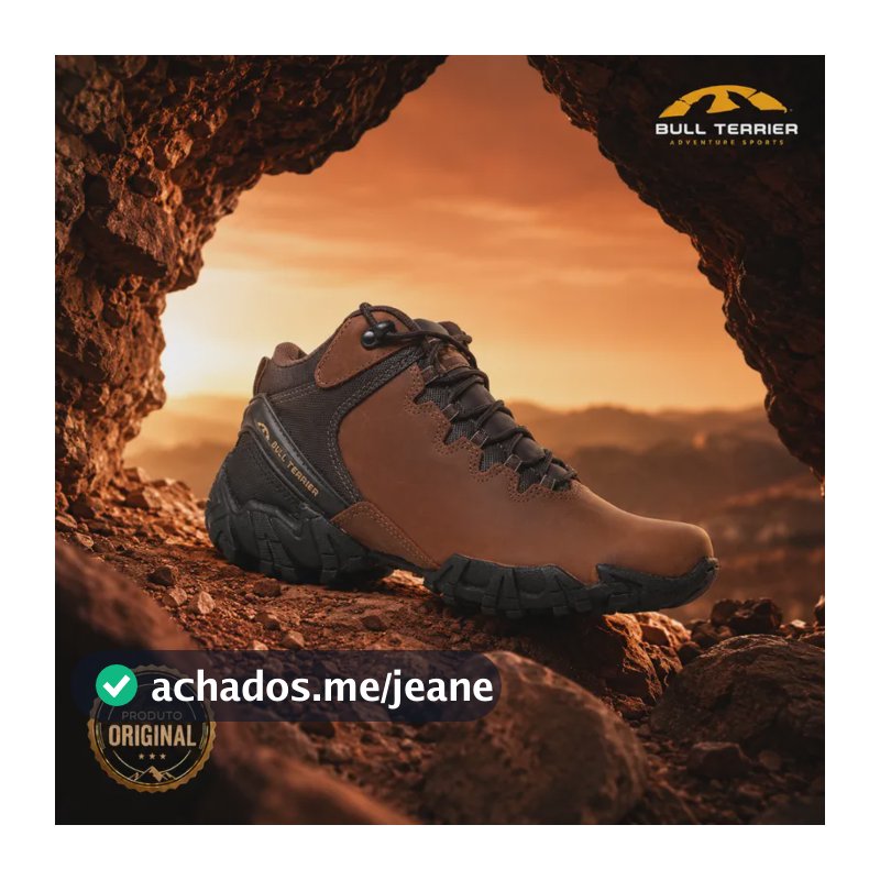 Bota Bull Terrier Dakar Masculina Couro Original Trilha It. Castanho 40 Br