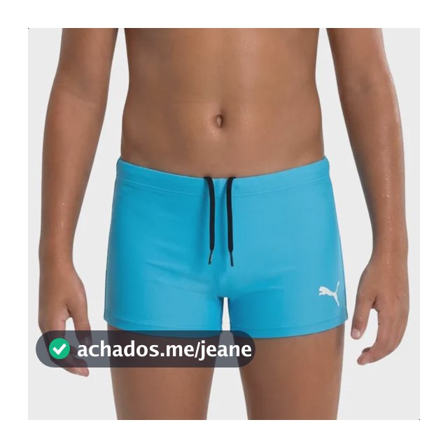 Sunga Juvenil Boxer Puma Lycra Xtra Life Uv 50+ Masculina