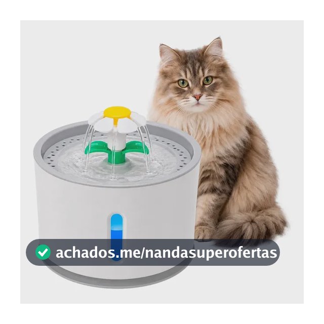Bebedouro Pet Fonte Água 2,4 Litros Filtro Automático Cães Gatos
