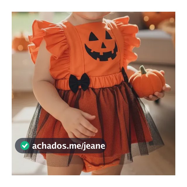 Romper Bebê Fantasia Halloween Com Lacinho De Saia Com Tule