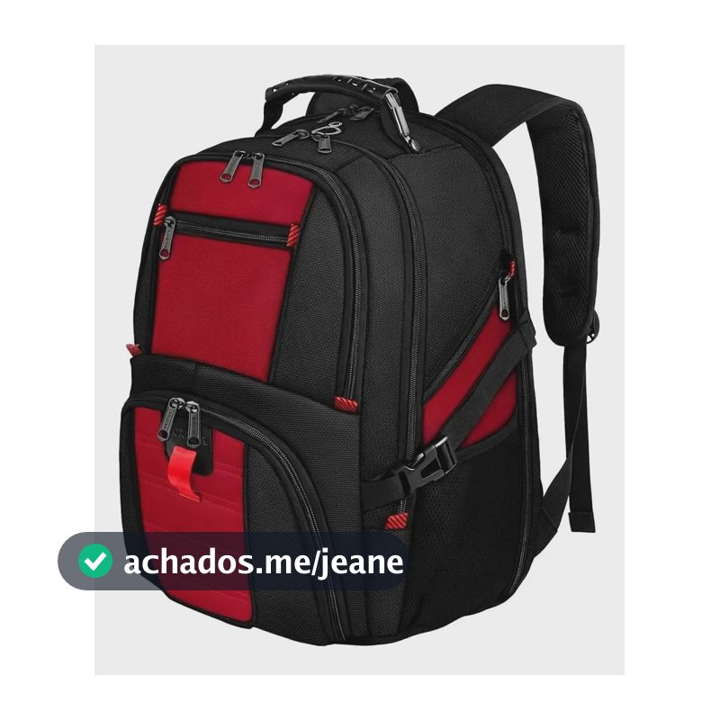 Mochila Viagem Masculina Mochila Para Notebook 17 Polegadas Mochila Para Escolar 50l Grande Capacidade Impermeável Reforçada Ótimo Para Faculdade, Viagens E Trabalho Usb, Yorepek Vermelho Liso