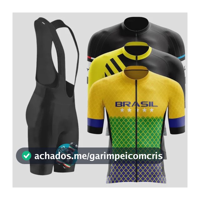 Conjunto De Ciclismo Roupa Pedal Bretelle E Camisa Premium