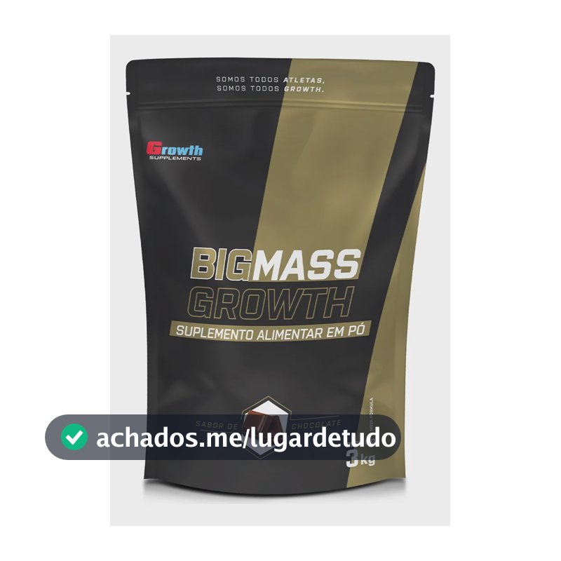 Hipercalórico Big Mass 3kg Growth Supplements - Sabor Chocolate