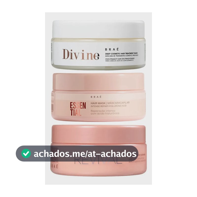 Braé Cronograma Capilar 3 Máscaras Divine,essential,revival