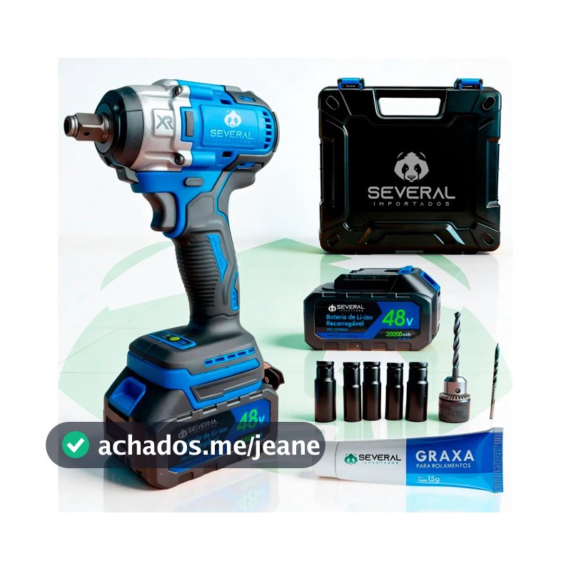 Chave De Impacto Furadeira Parafusadeira Several Importados Recarregável 48v Azul 2000mah