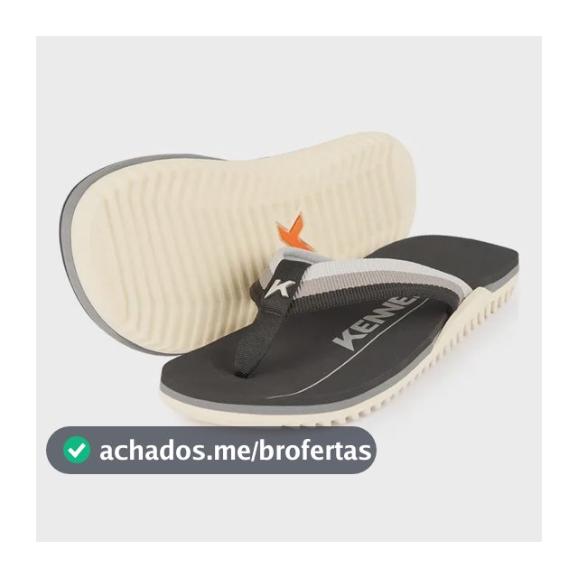 Sandália Kenner Unissex Nk6 Pro Branco/preto/cinza Liso 41