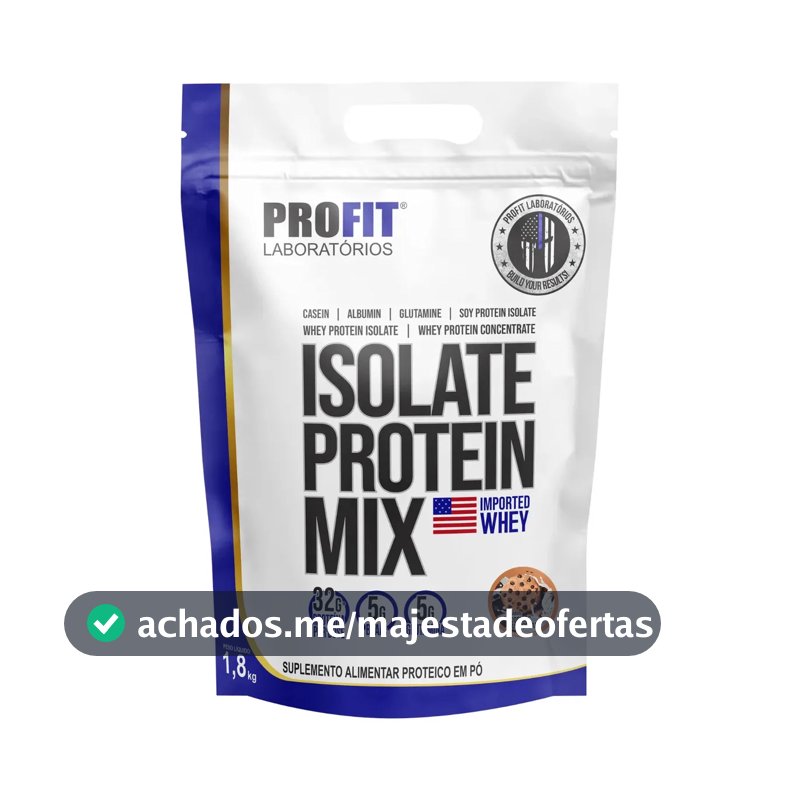 Suplemento en pó ProFit Laboratórios Proteínas de Isolate Protein Mix sabor cookies and cream x 1.8kg