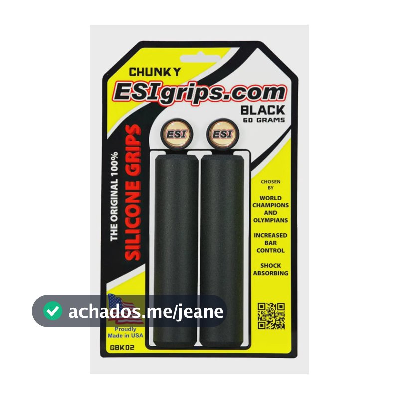 Manopla Punho Bike Esi Grips Chunky 32mm - Preta - Preto - Black