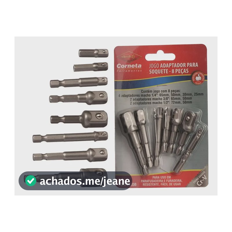 Kit Adaptadores Ideal Para Utilizar Soquetes N Parafusadeira
