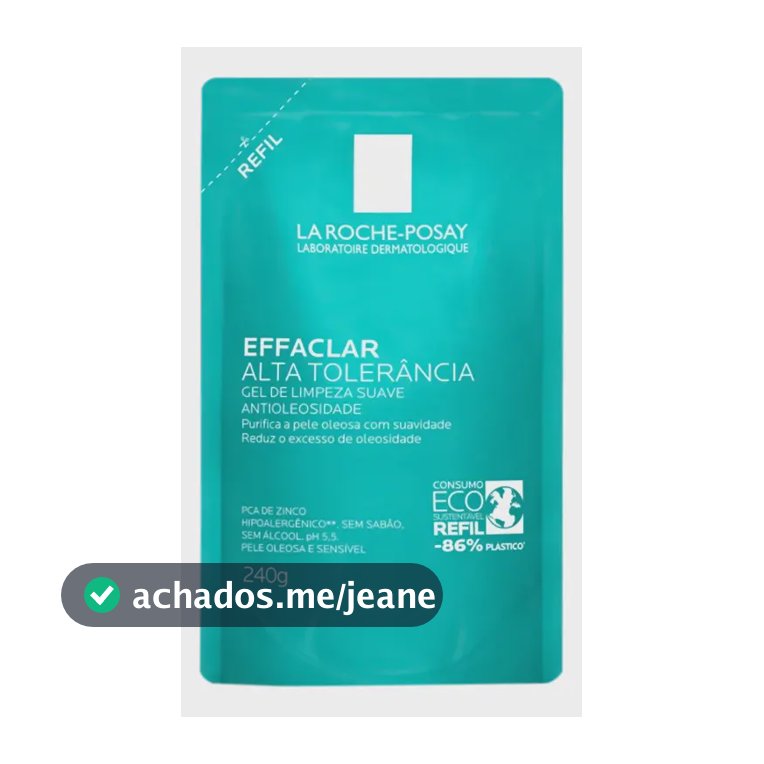 Gel de Limpeza Facial Refil para Peles Mistas a Oleosas e Sensíveis Limpeza Profunda sem Ressecar Effaclar Alta Tolerância Dermatológica La Roche-Posay 240g