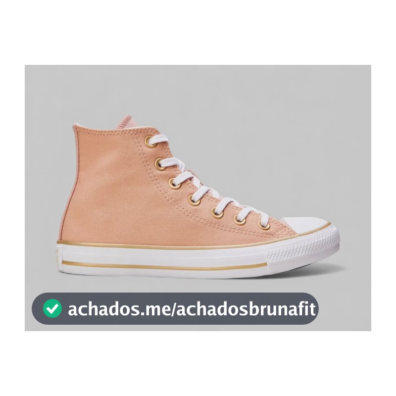 Tênis Converse Feminino Largo Lisa Taylor Ct2833 Longo T Nude Rosa/branco/ouro Liso 37 Br