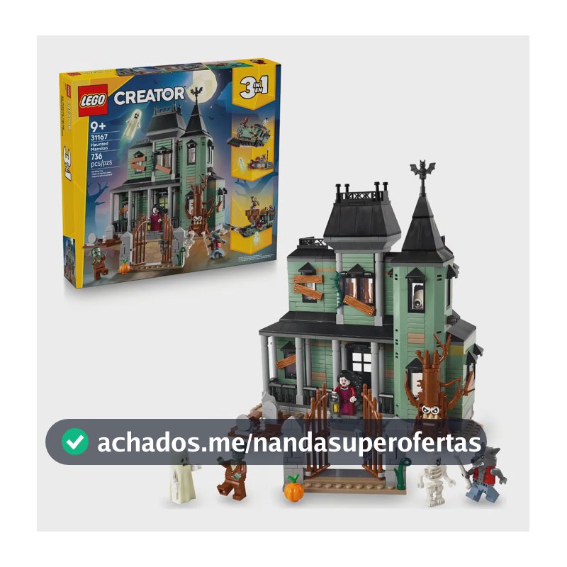 Lego® Creator 3em1 Mansão Assombrada;kit De Construção 31167
