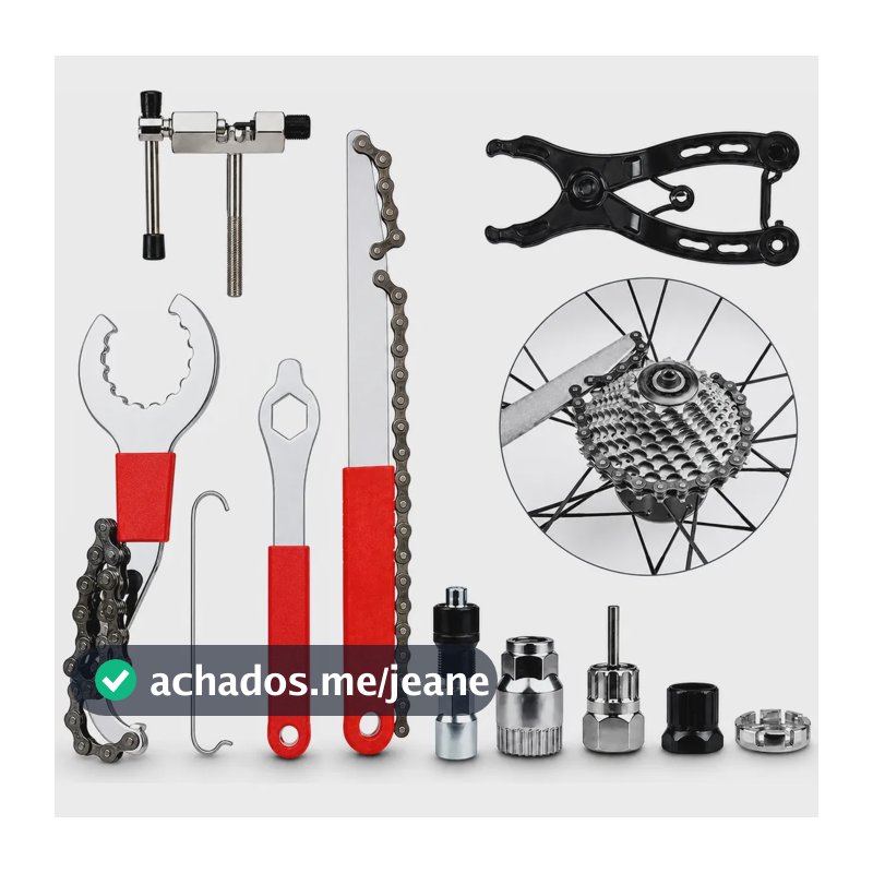 Kit Chaves Bike Extrator Pedivela Movimento Central Chave K7