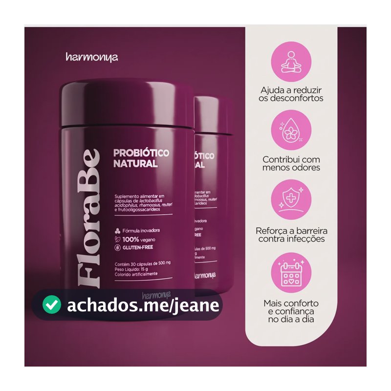 Kit Com 2 Probióticos Íntimo Florabe Para Flora Vaginal E Ph Sem Sabor