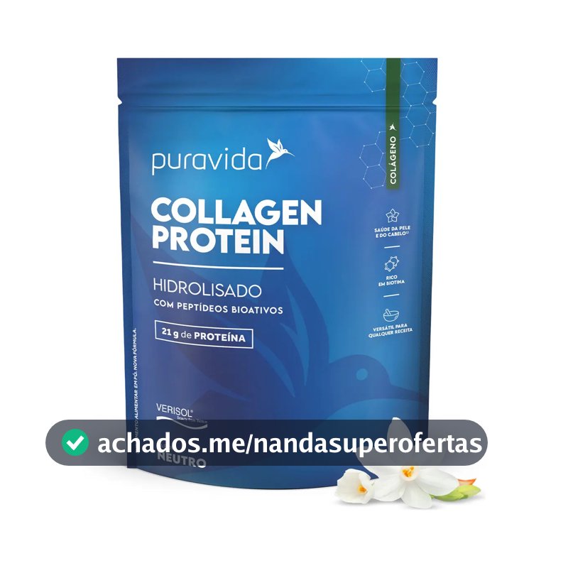 Collagen Protein Neutro 450g Sem Sabor Puravida Sem Sabor