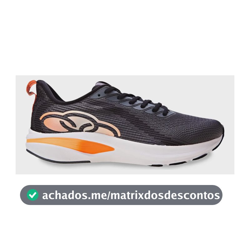 Tênis Esportivo Masculino Voa 2 Olympikus Cinza Liso 39 Br