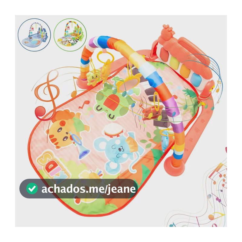 Tapete Infantil De Atividades Piano Musical Com Luz E Som ATENTU
