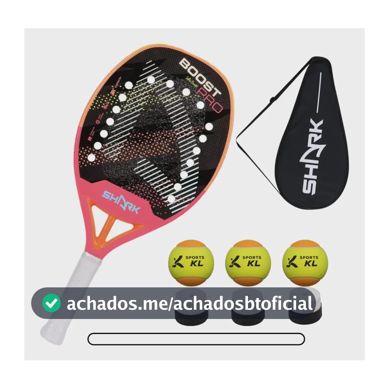 Raquete Beach Tennis Shark Boost 2025 Sofia Cimatti + Brinde Rosa
