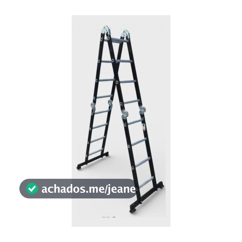Escada Multifuncional Alumínio 4x3 Zumax 12 Degraus 3,15m Preto
