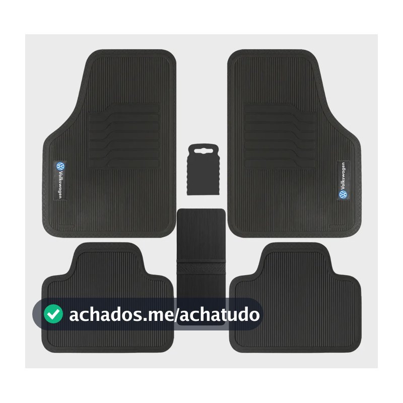 Jogo Tapete Personalizado Carro Borracha Volkswagen Bordado 5 Peças Gol G4 2006 A 2013