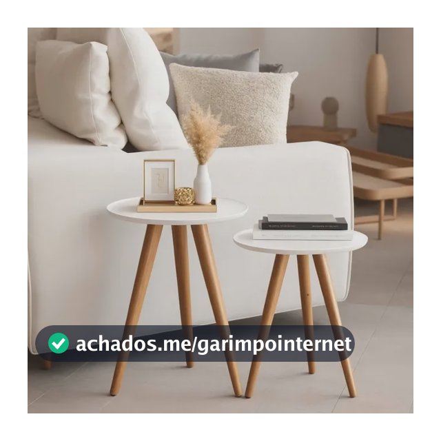 Mesa De Canto Pé Palito 2 Mesas Tripe Redonda Fosca