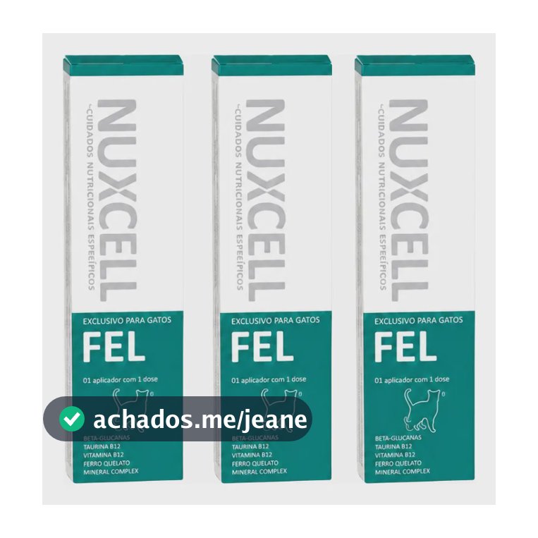 Kit 3 Nuxcell Fel- Imunidade- Suplemento Vitamínico