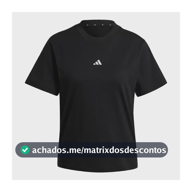 Camiseta Essentials De Algodão Com Logotipo Pequeno. adidas Preto G