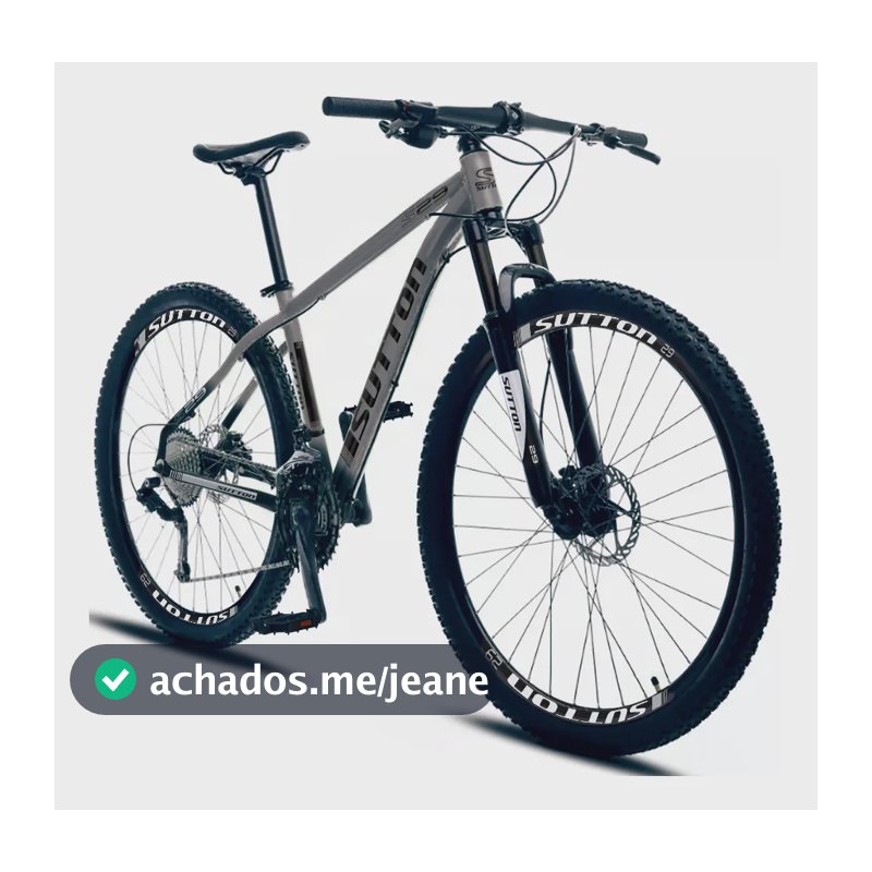 Bicicleta Aro 29 Sutton 27v Shimano, Hidraulico, Trava/k7 Cor Grafite/Preto Tamanho do quadro 17